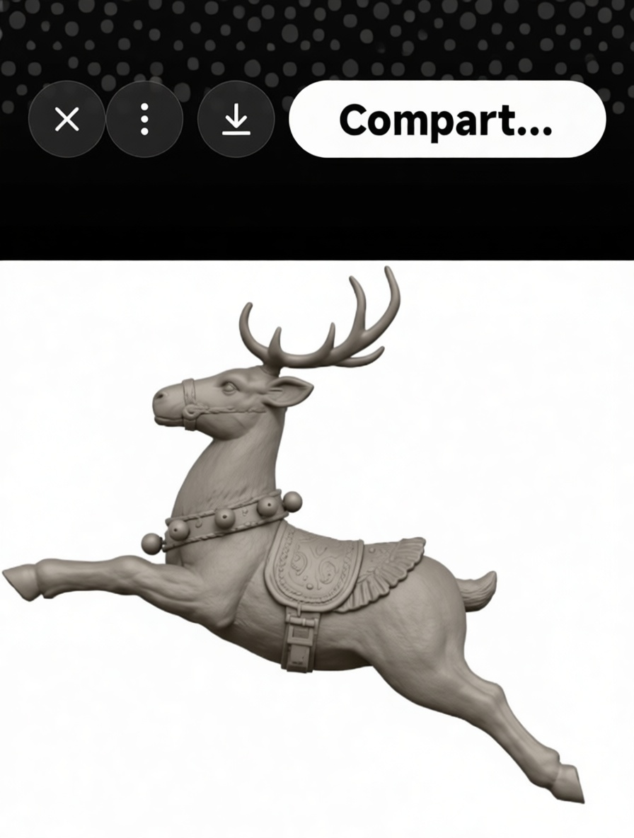 Christmas Reindeer Figurine free 3D printable STL