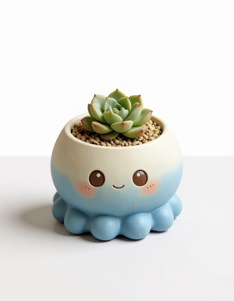 Kawaii Octopus Planter free 3D printable STL