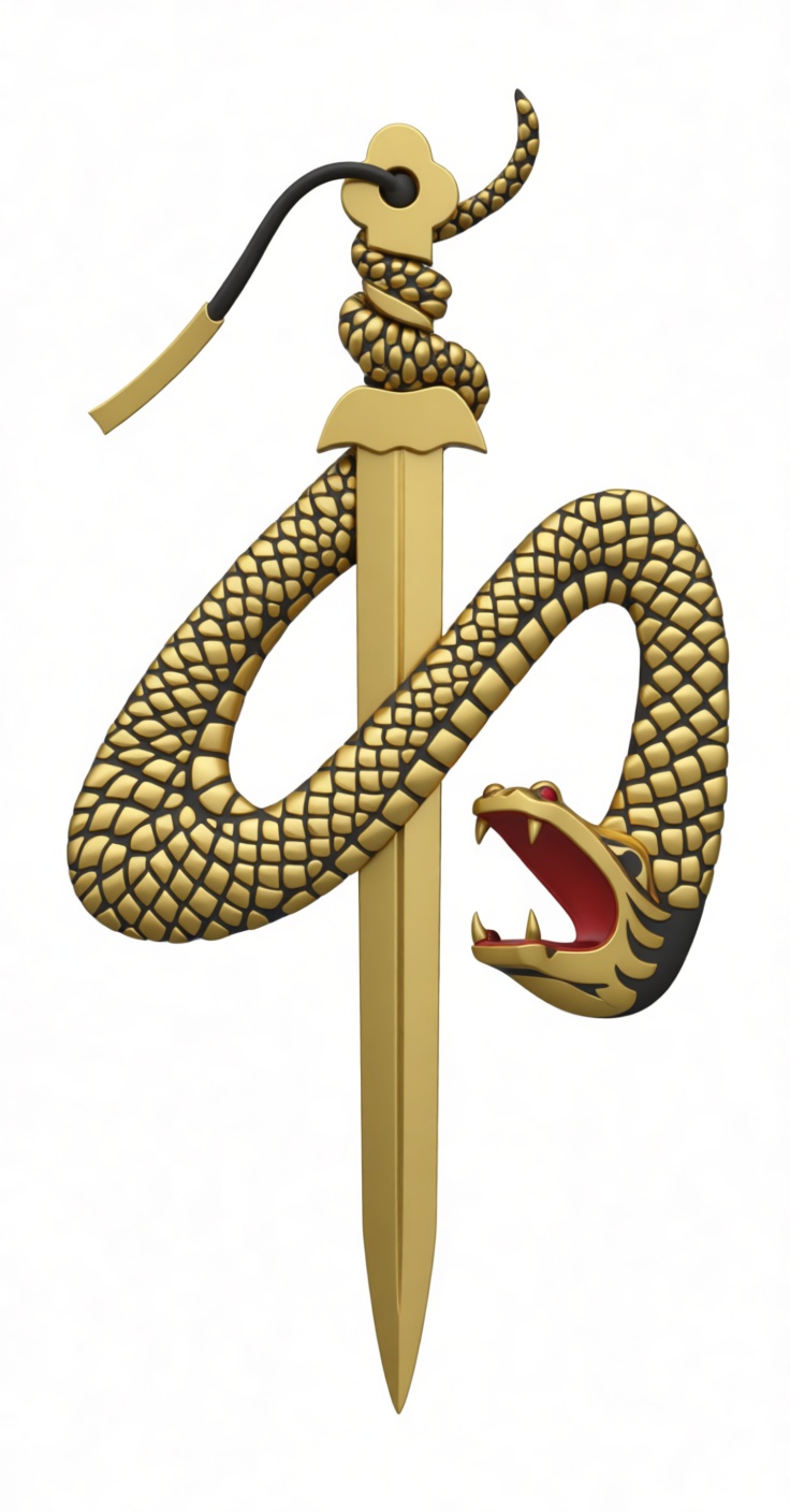 Snake Dagger Pendant free 3D printable STL