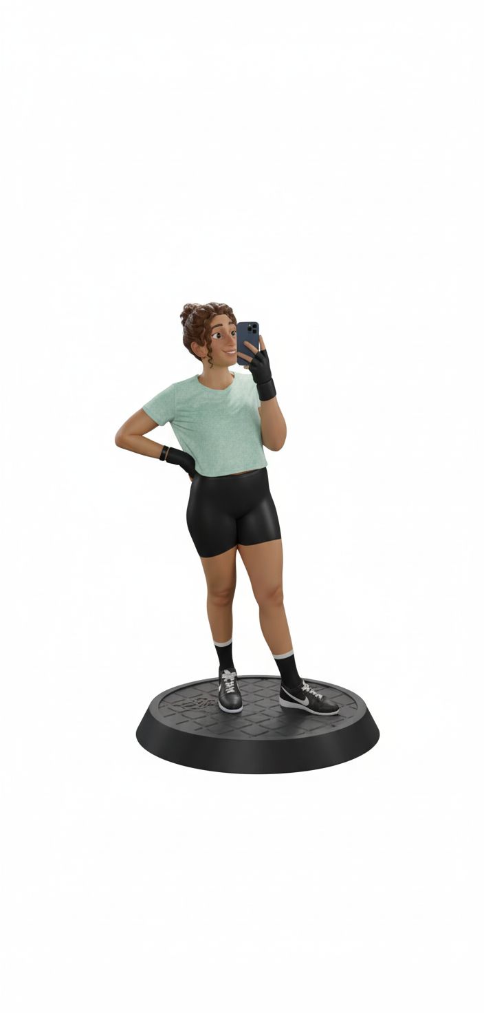 Sporty 3D Fitness Figure free 3D printable STL