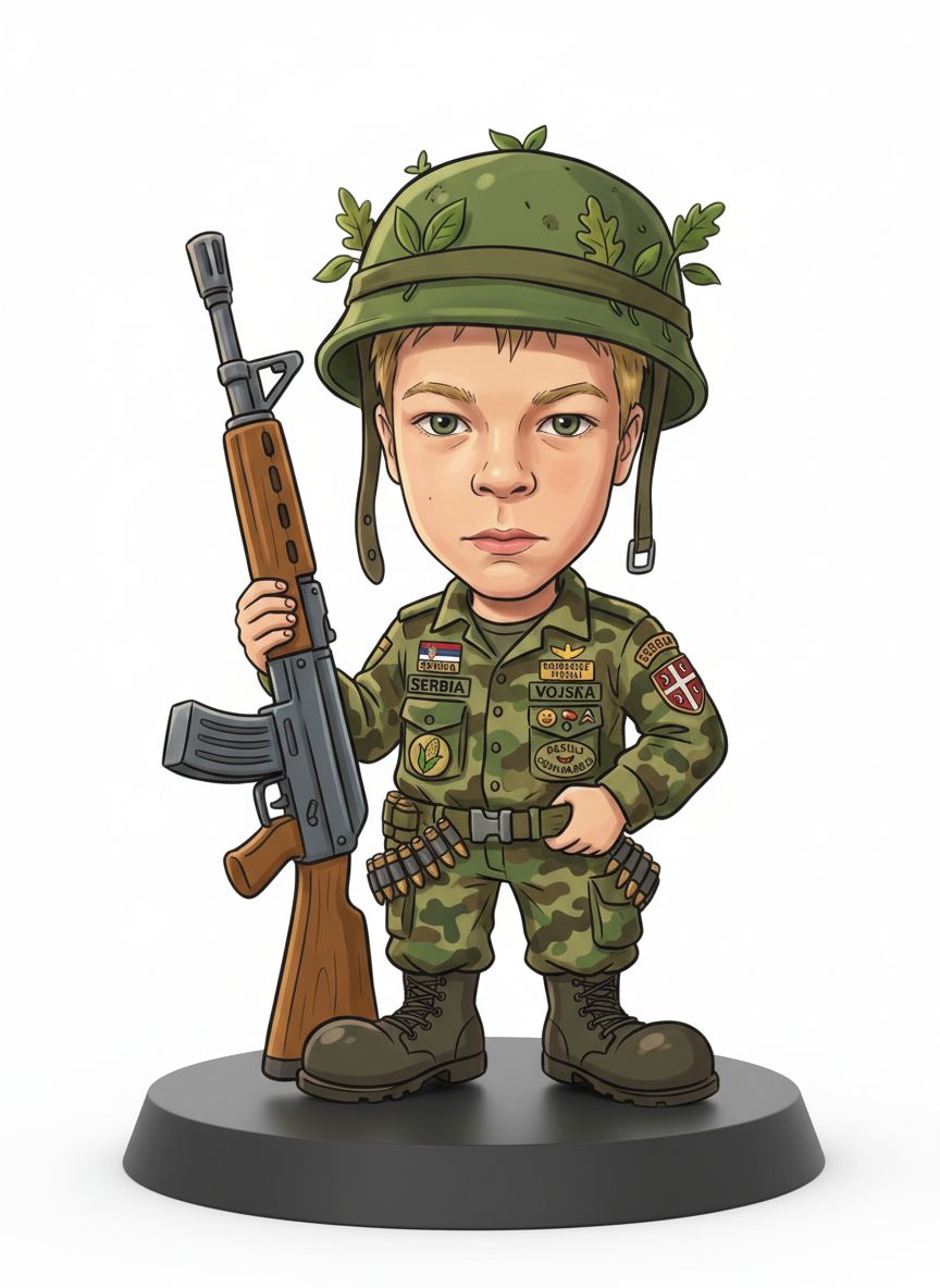 Serbian Soldier Figurine free 3D printable STL