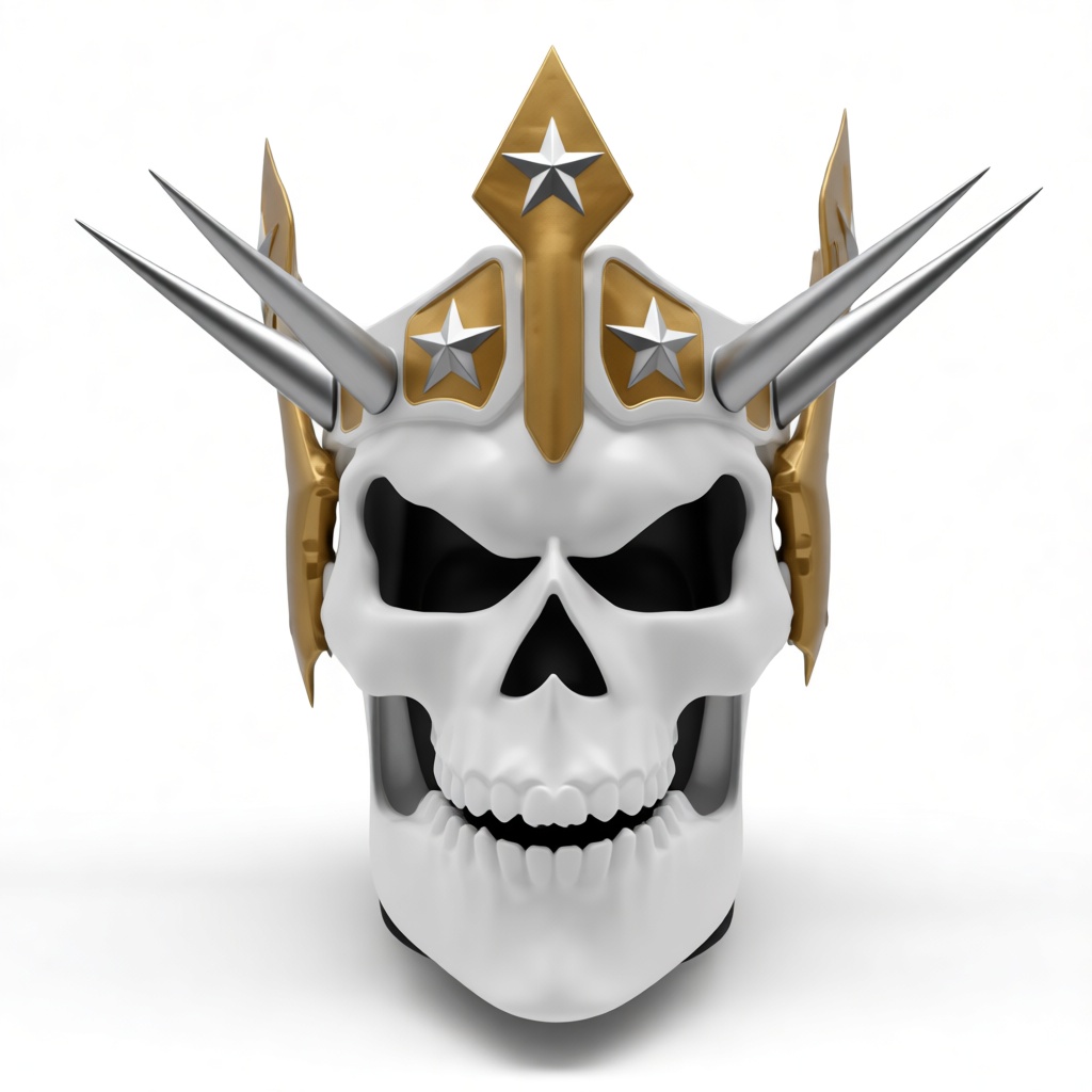 Spiked Skull Crown Sculpture free 3D printable STL