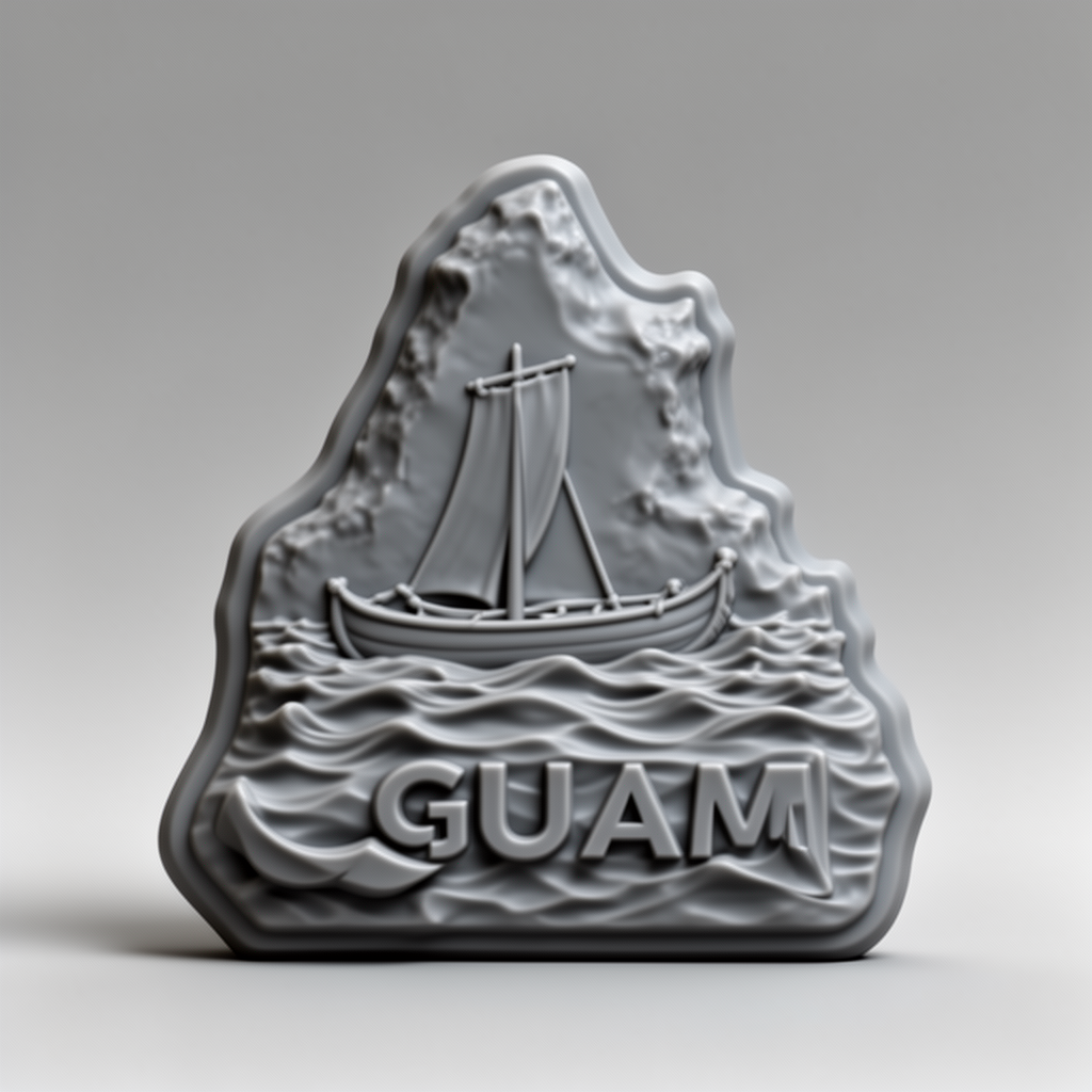 Guam Canoe Water Sign free 3D printable STL
