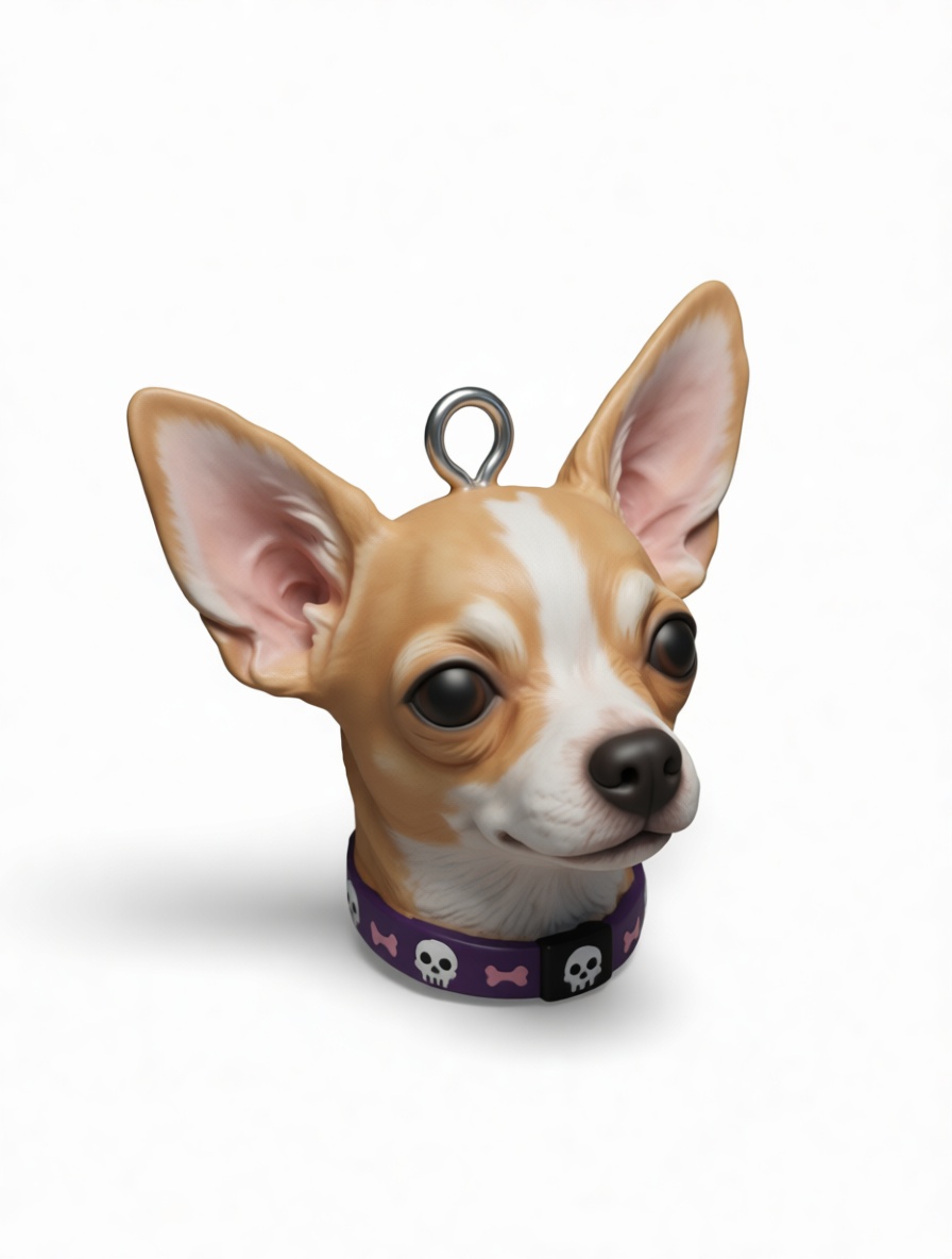 Chihuahua Dog Pendant free 3D printable STL