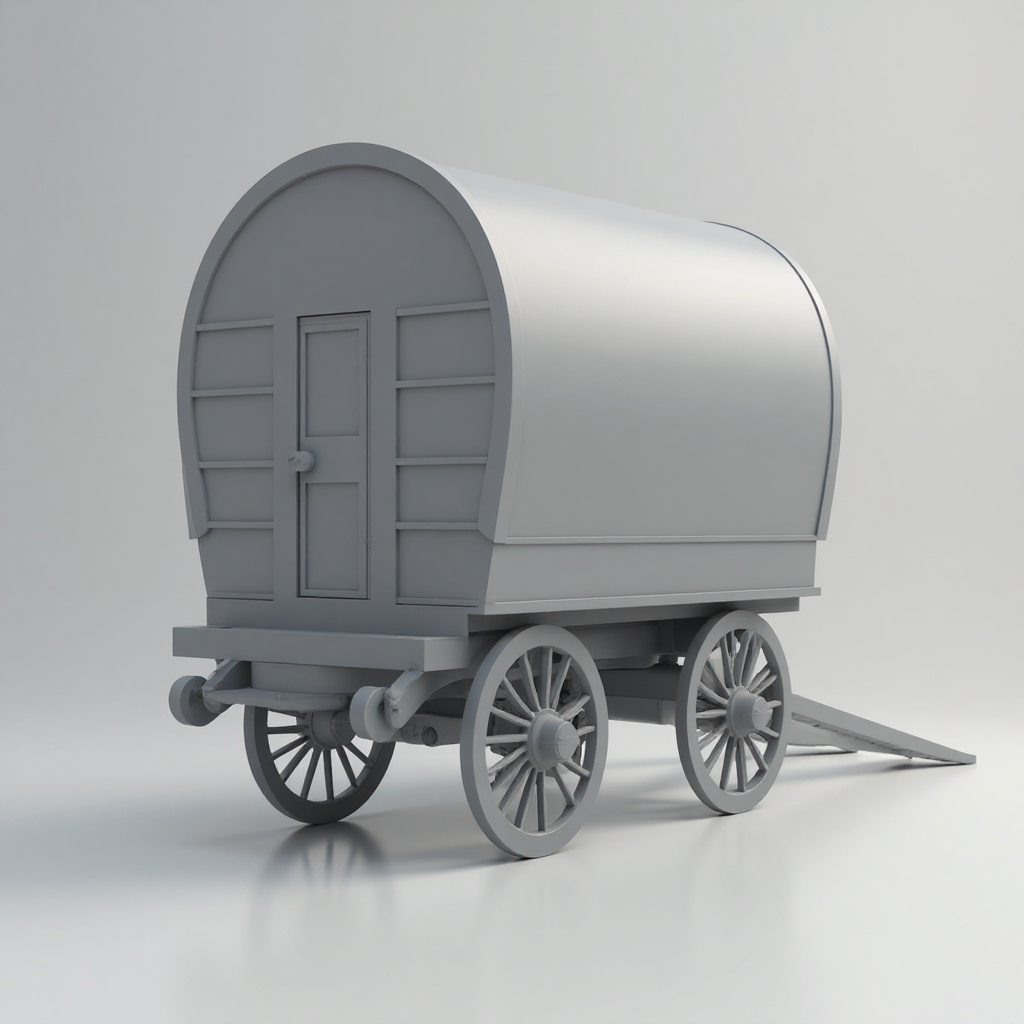 Gypsy Wagon Model free 3D printable STL