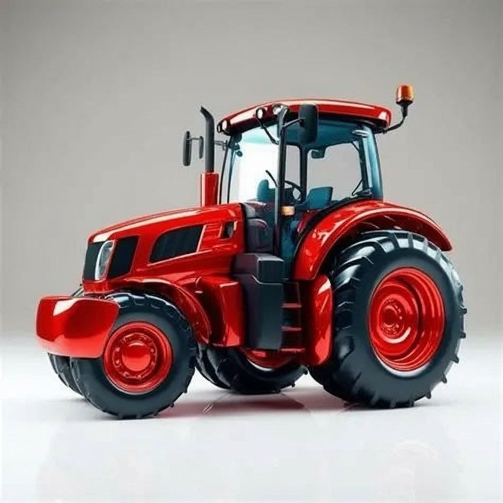 Red Farm Tractor Model free 3D printable STL