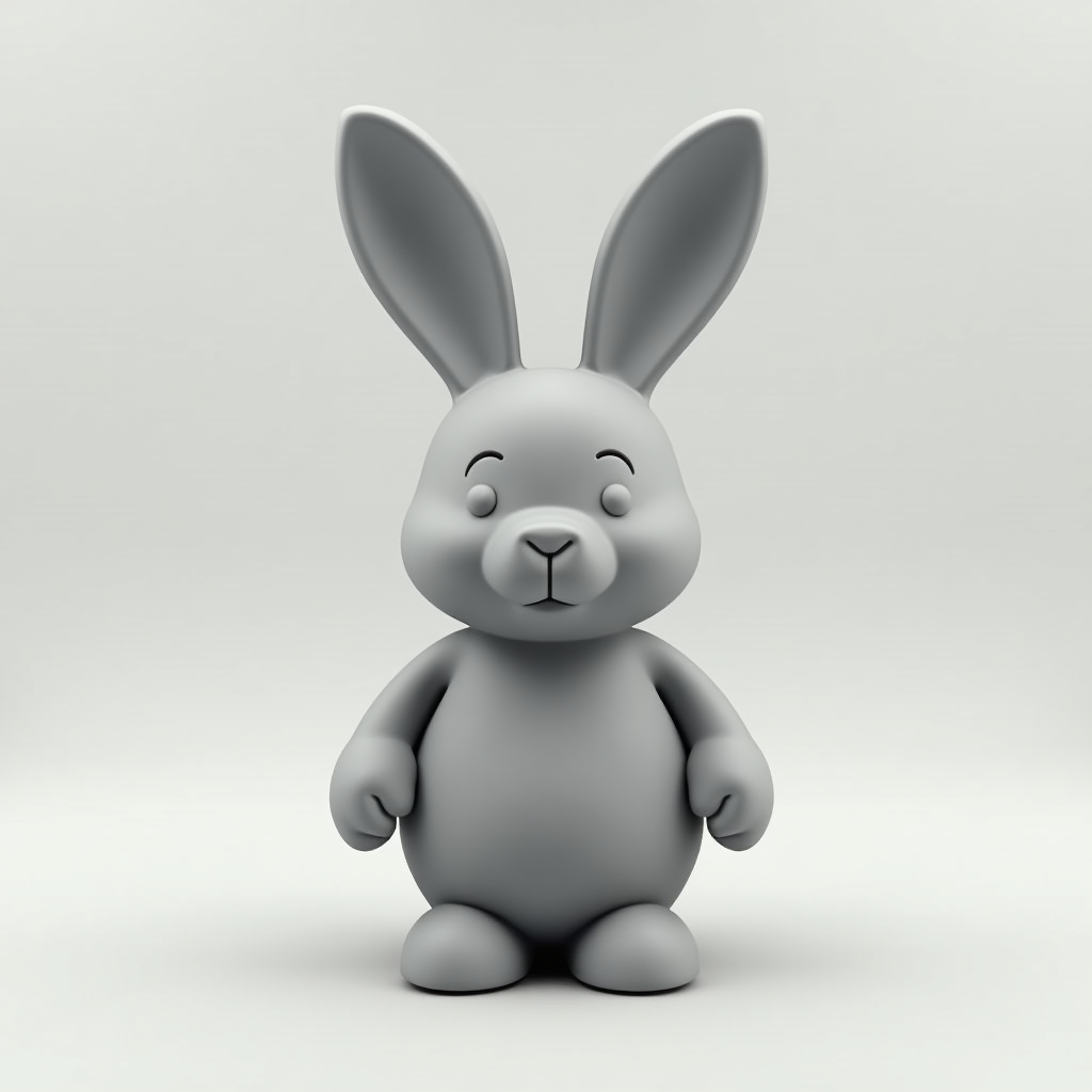 Polygon Style Easter Bunny free 3D printable STL