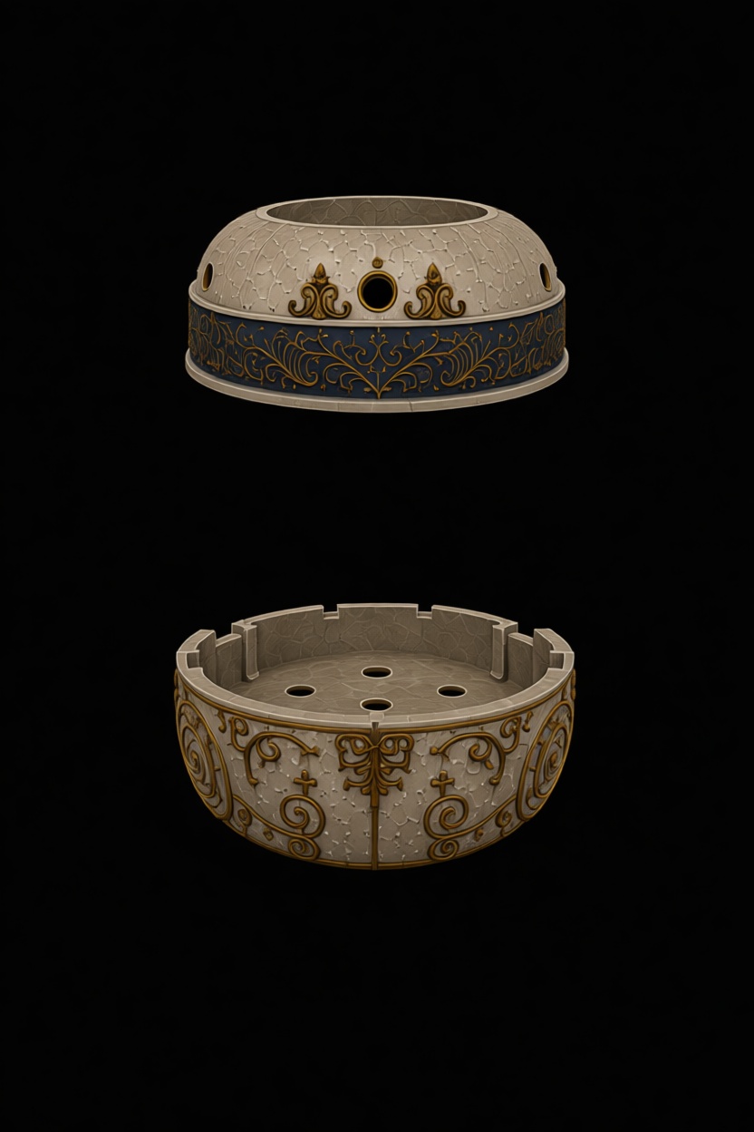 Ornate Round Box Model free 3D printable STL