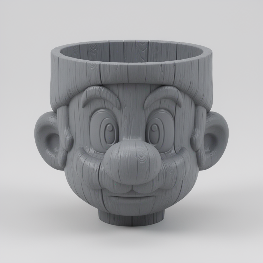 Super Mario Planter Pot free 3D printable STL