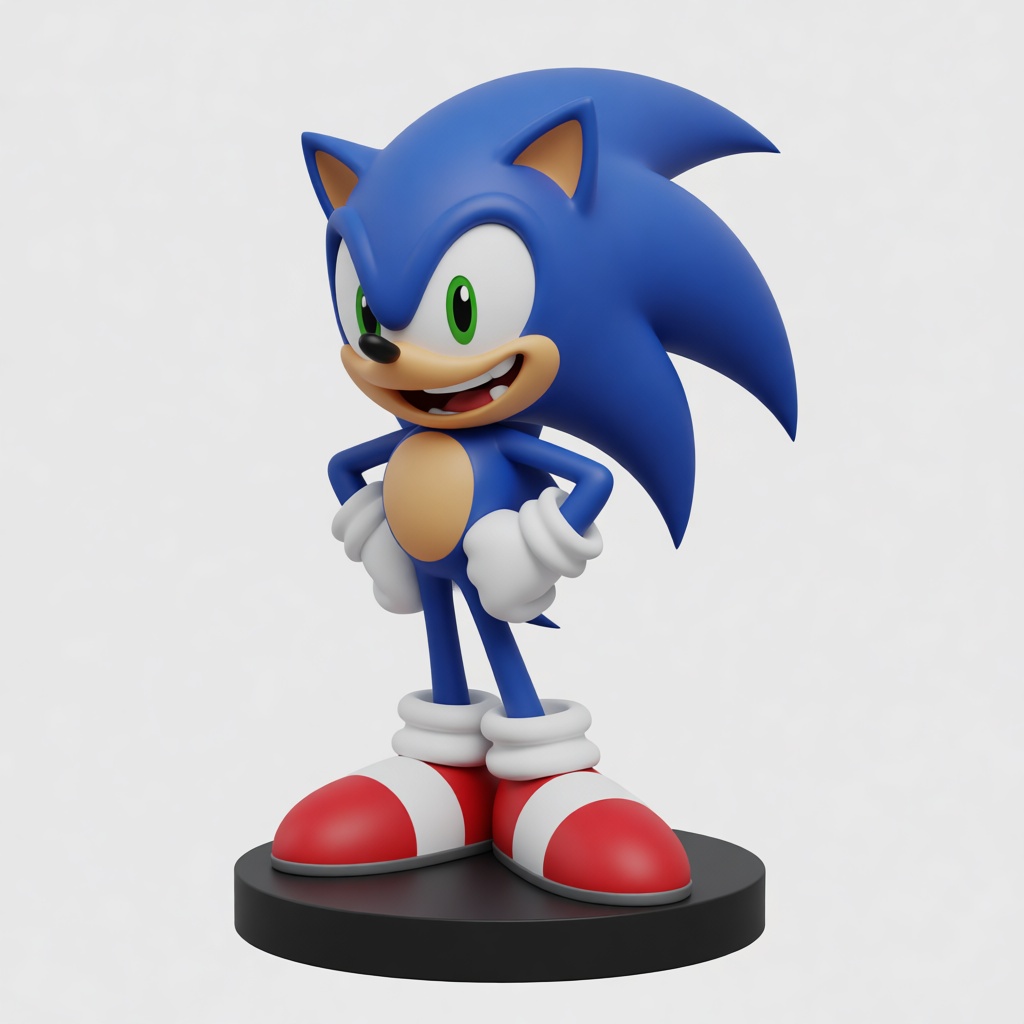 Sonic the Hedgehog Figurine free 3D printable STL