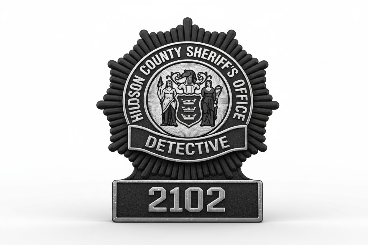 Hudson County Detective Badge free 3D printable STL