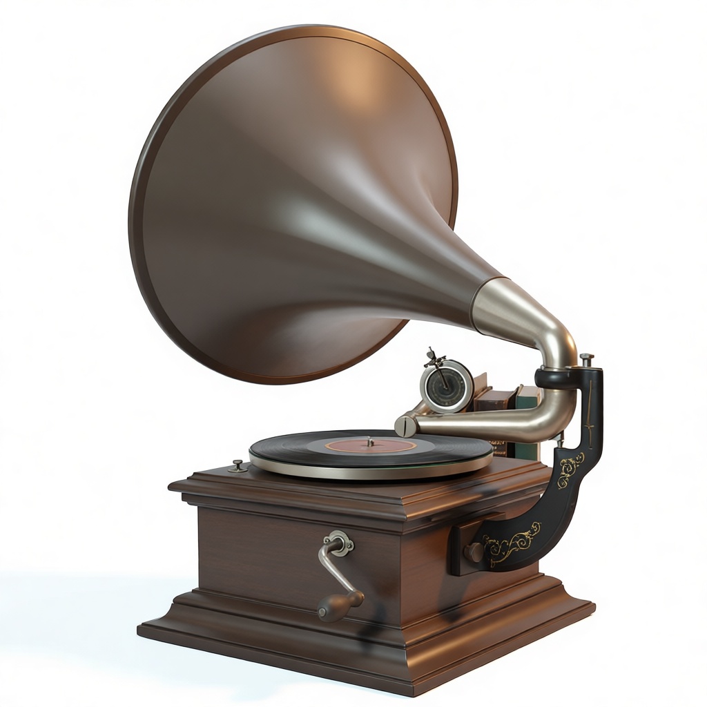 Antique Gramophone Model free 3D printable STL