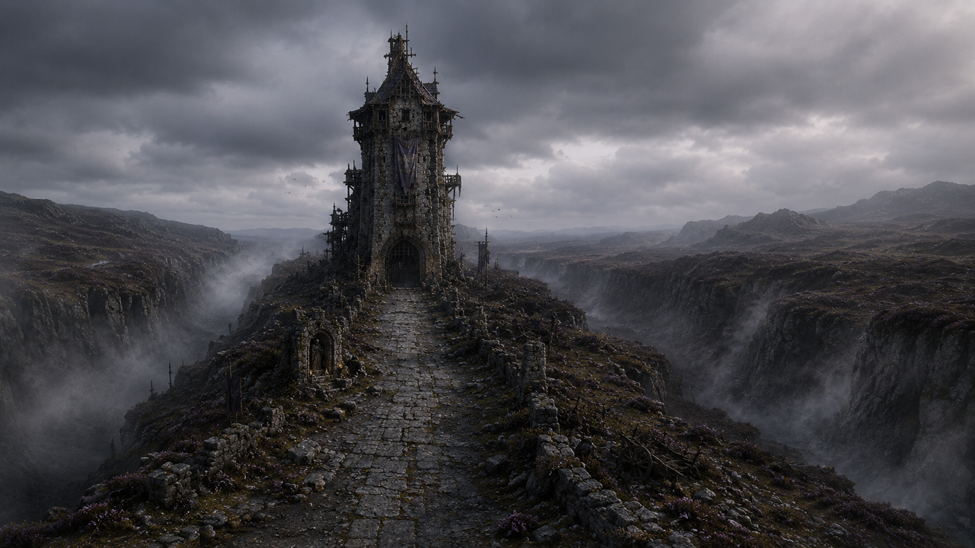 Dark Medieval Tower Model free 3D printable STL