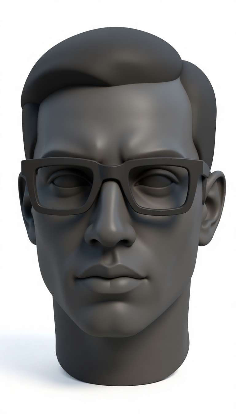 Stylized Male Head Bust free 3D printable STL