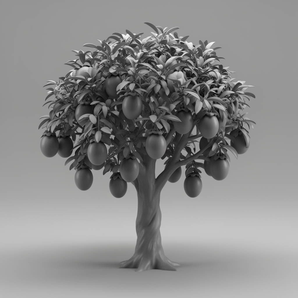 Passion Fruit Tree Figurine free 3D printable STL