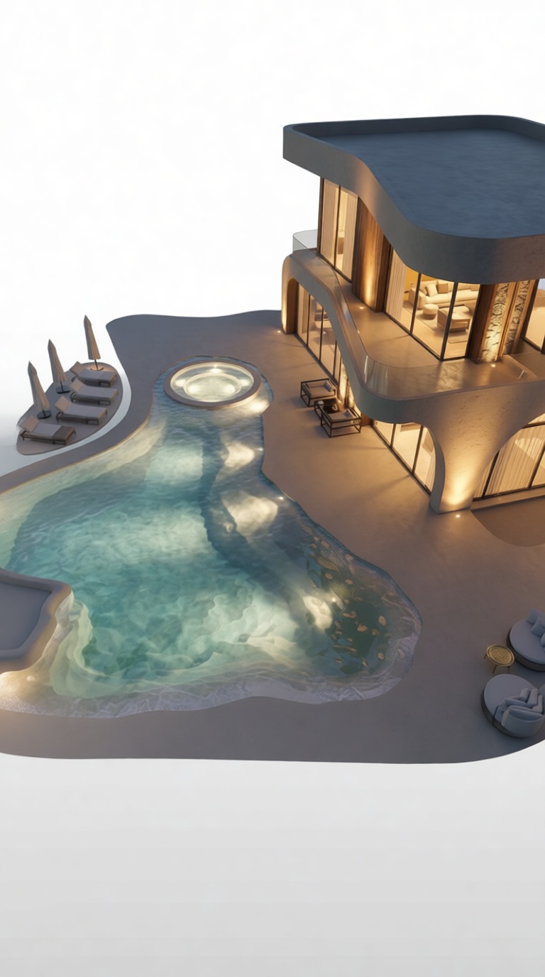 Modern Luxury Villa Model free 3D printable STL