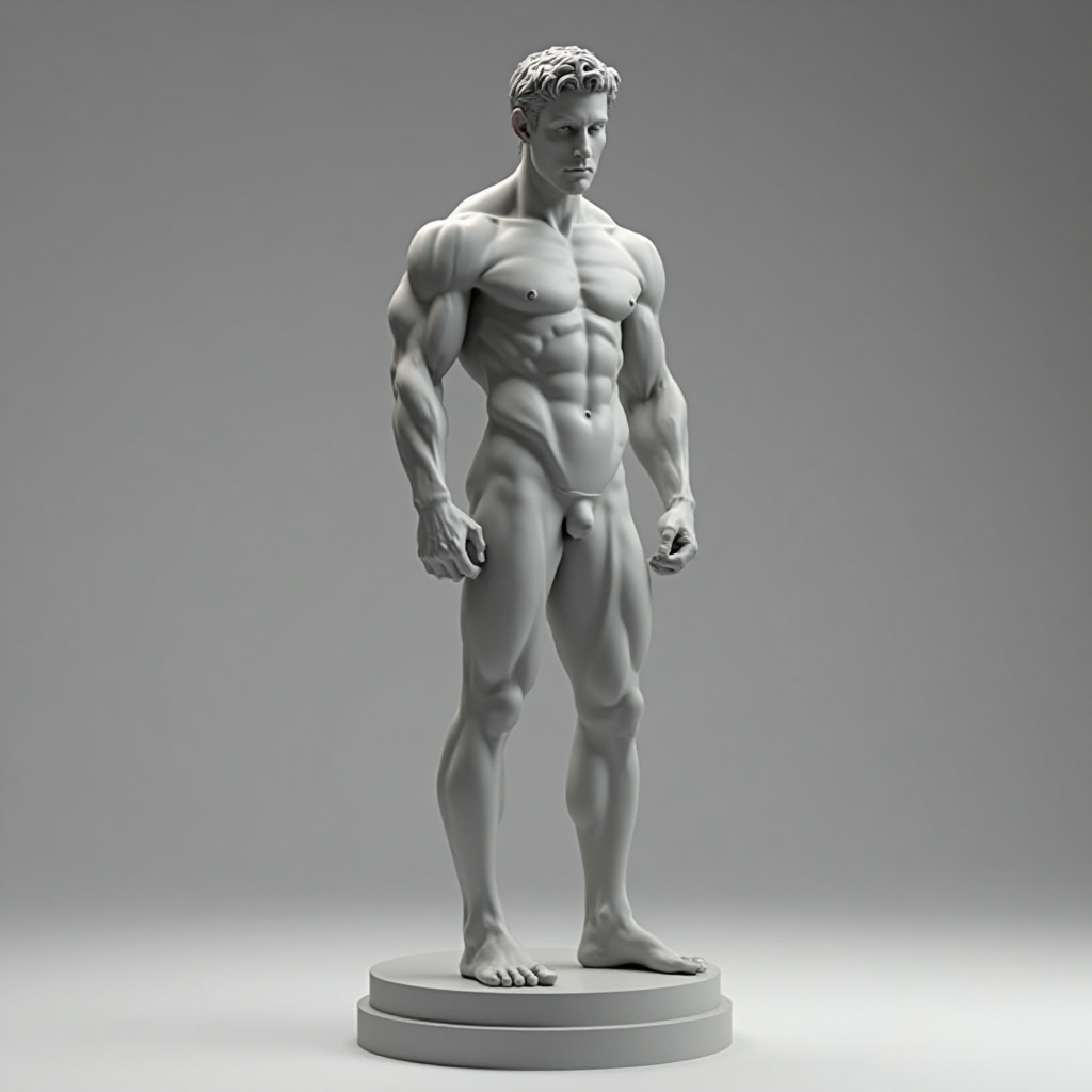 Adonis Muscular Man Figurine free 3D printable STL