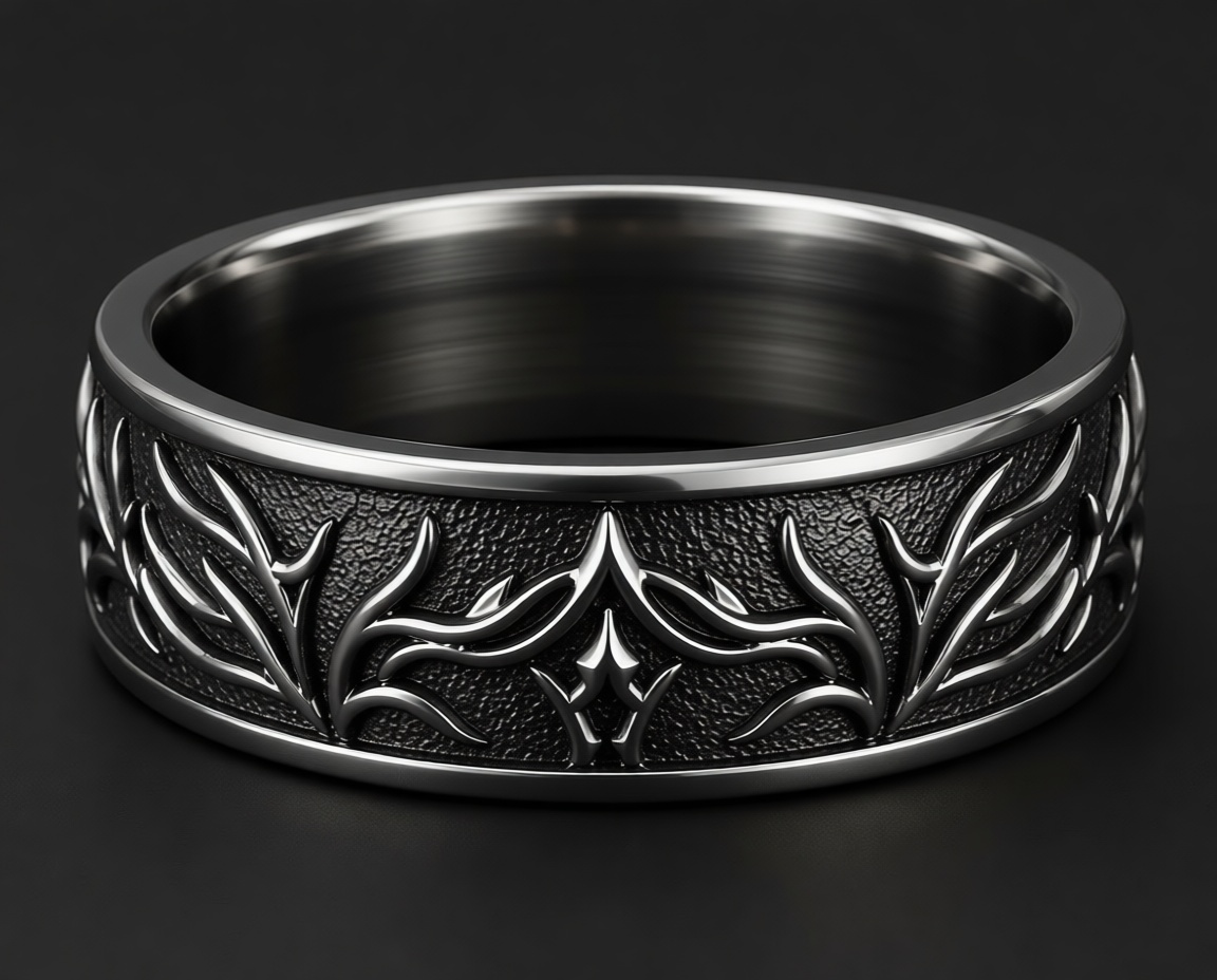 Ornate Vine Pattern Ring free 3D printable STL