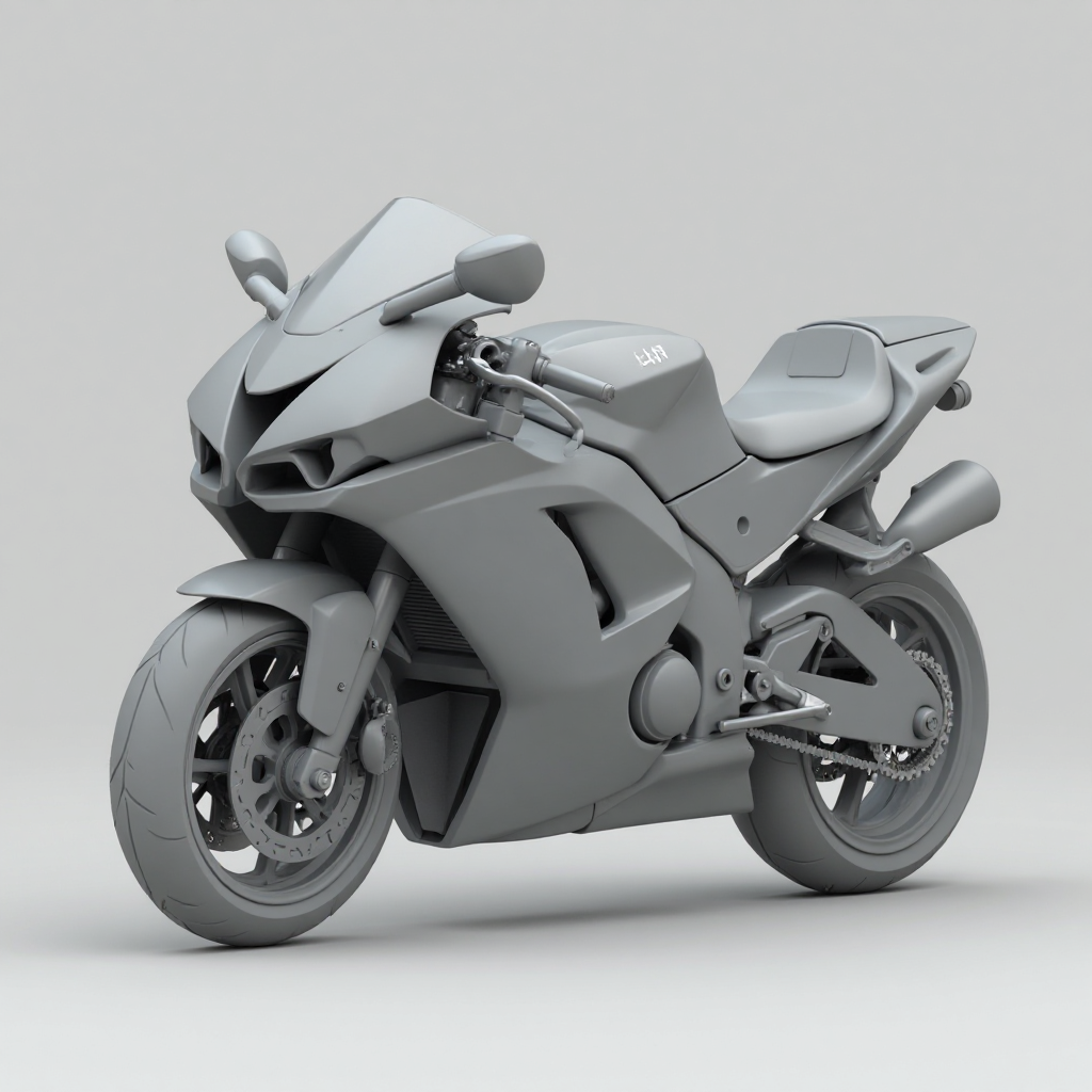 Sport Motorcycle Model free 3D printable STL