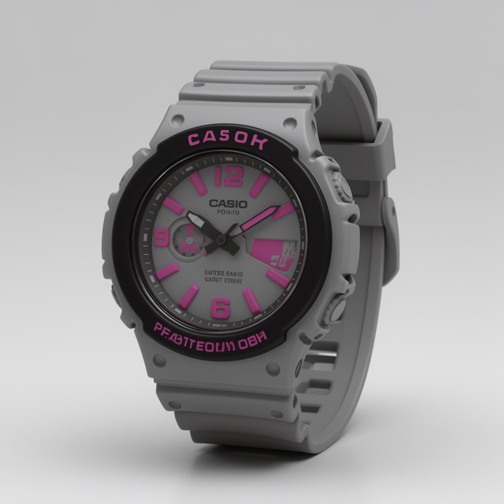 Casio Black Pink Watch Model free 3D printable STL