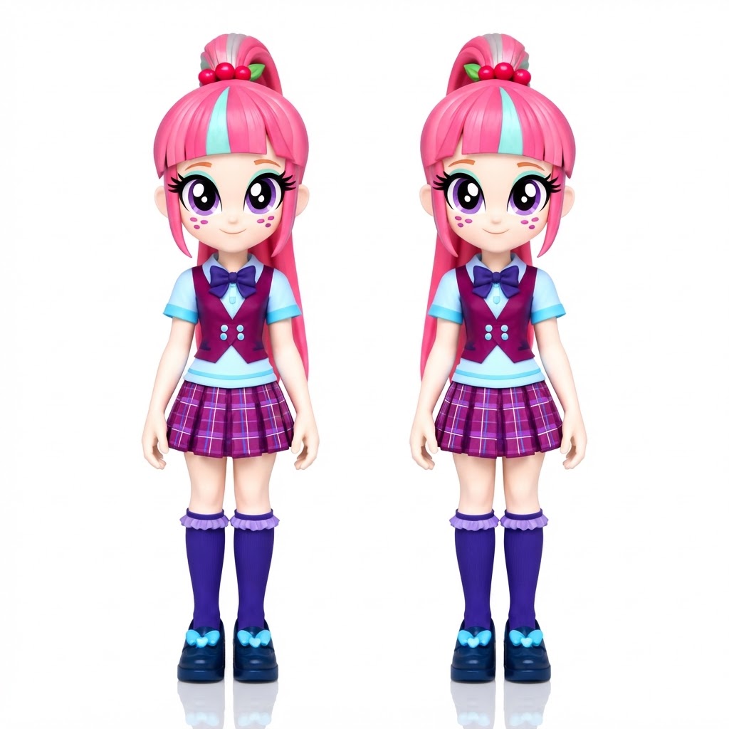 Anime Schoolgirl Figurine free 3D printable STL