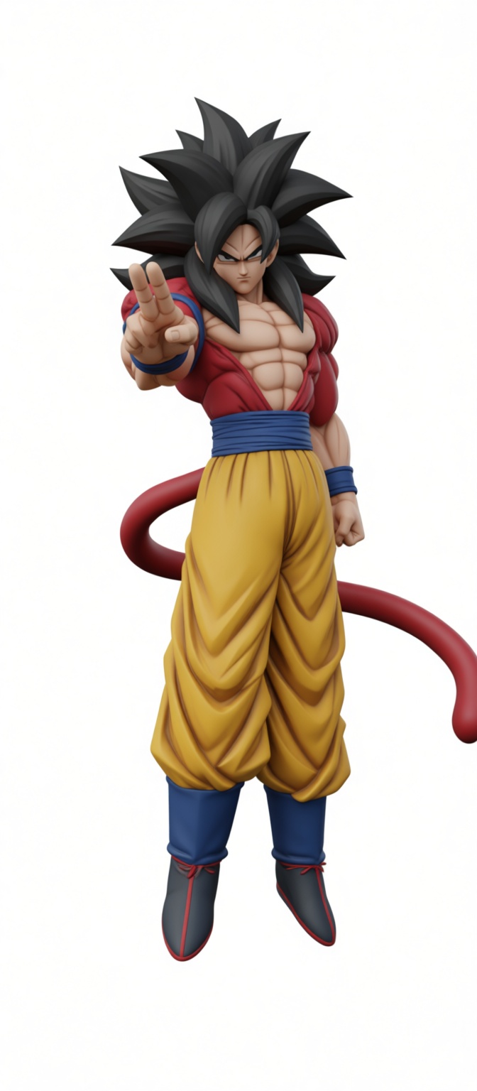 Goku SSGSS Tail Figurine free 3D printable STL