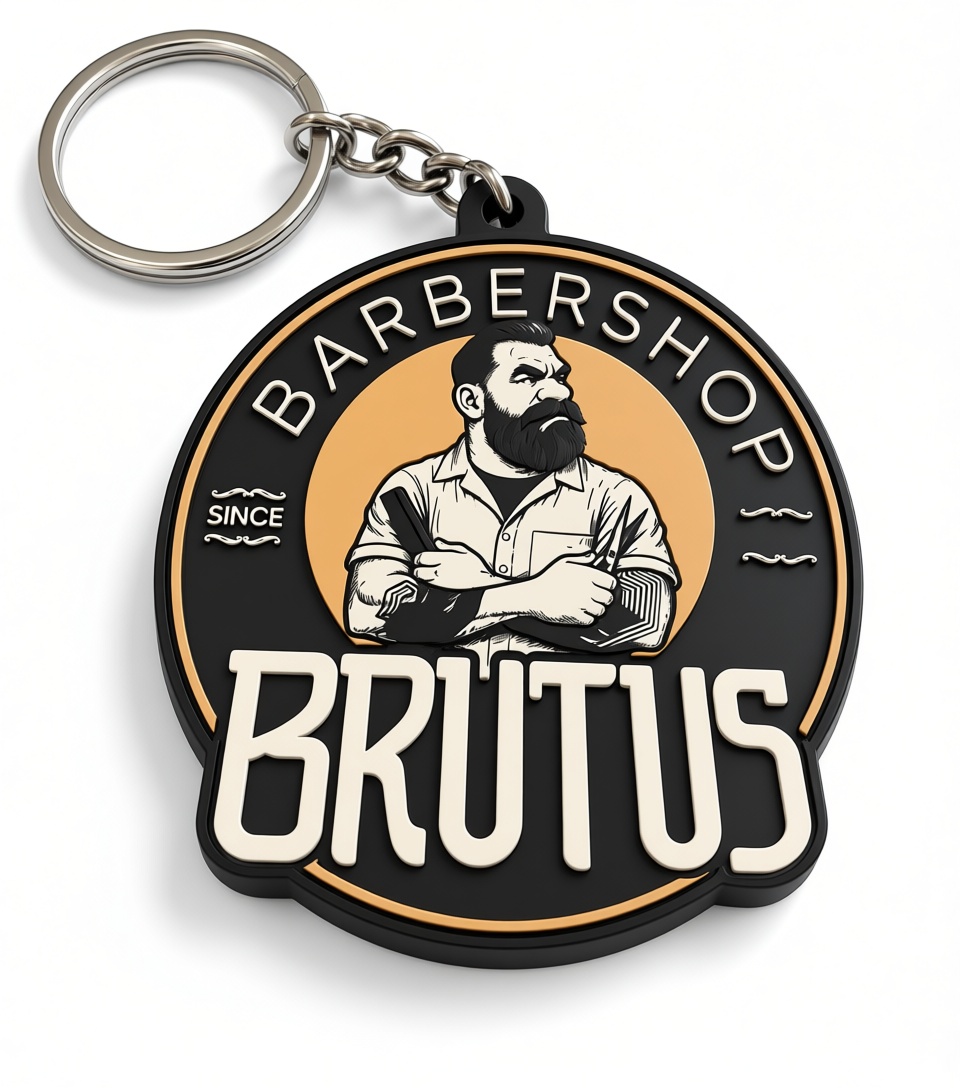 Brutus Barbershop Keychain free 3D printable STL