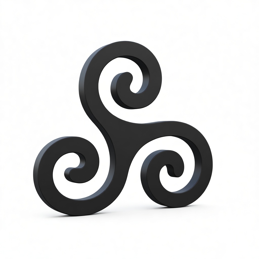 Triple Spiral Triskelion free 3D printable STL