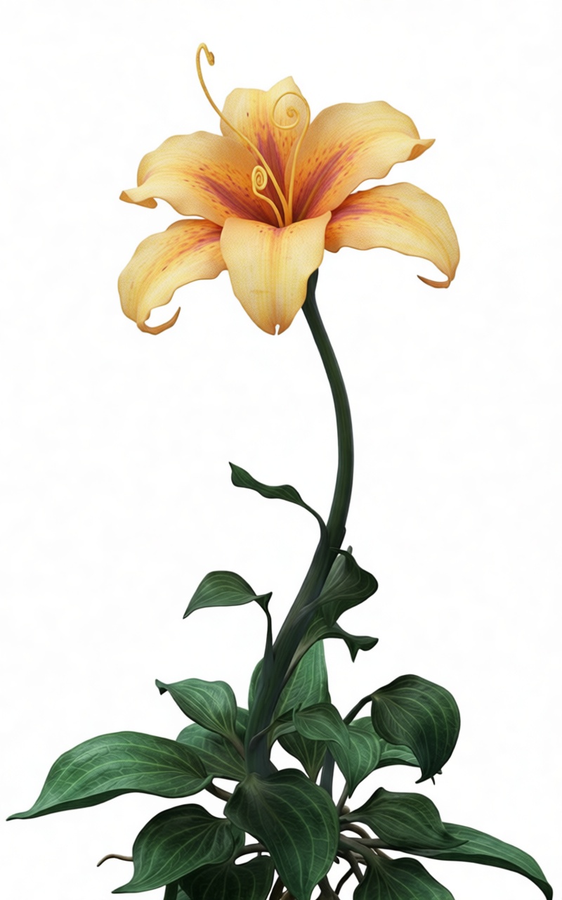 Daylily Flower Model free 3D printable STL
