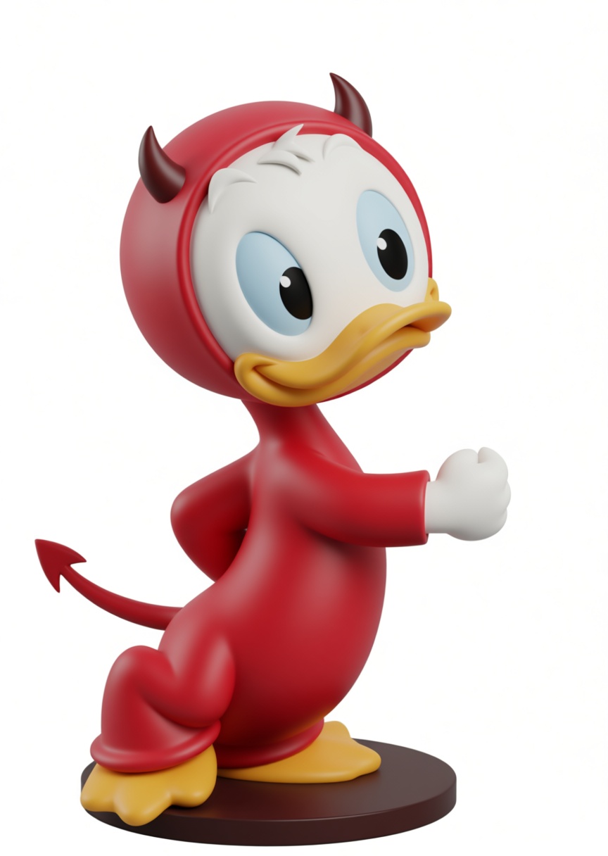 Donald Duck Devil Figurine free 3D printable STL