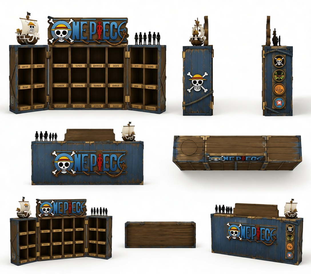 One Piece Display Cabinet free 3D printable STL