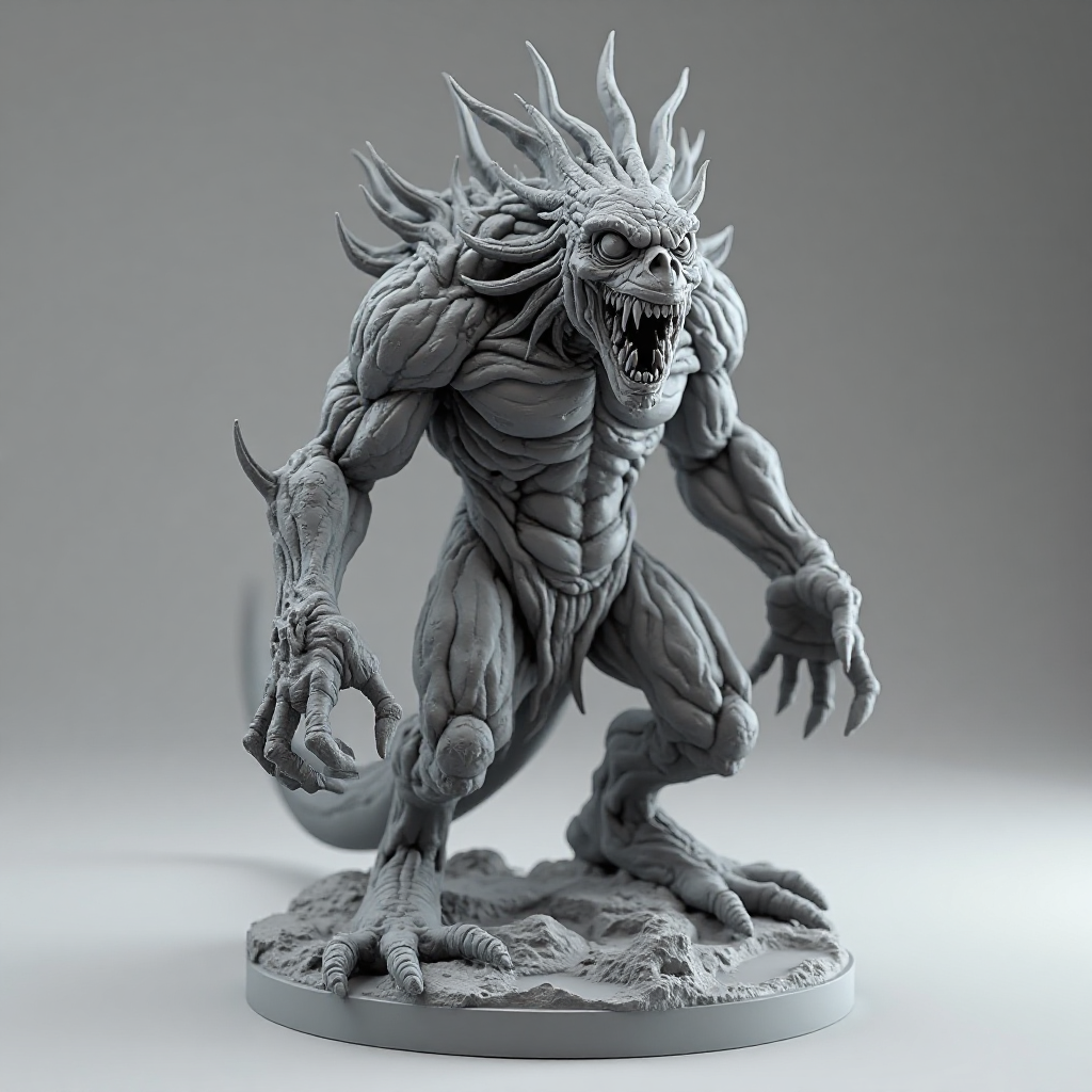 Lava Elemental Monster Figurine free 3D printable STL
