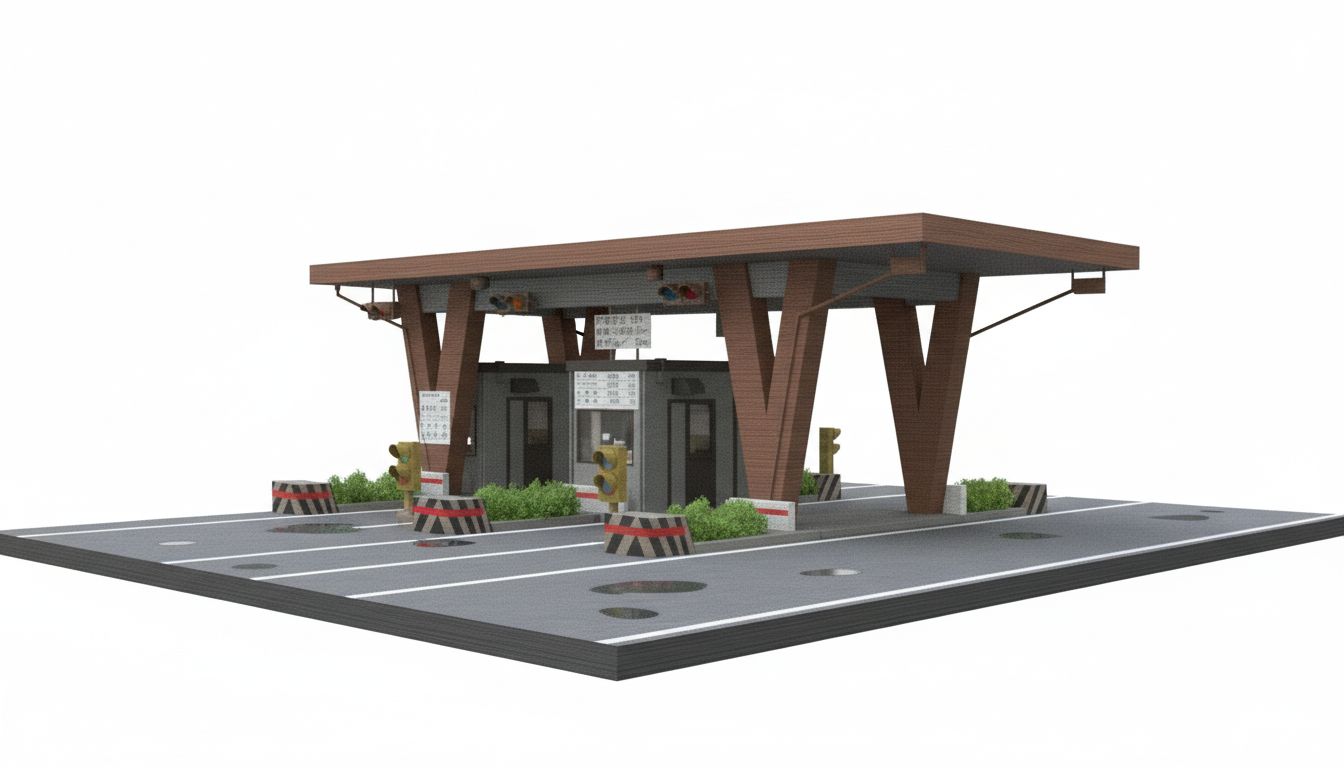 Stylish Toll Booth Model free 3D printable STL