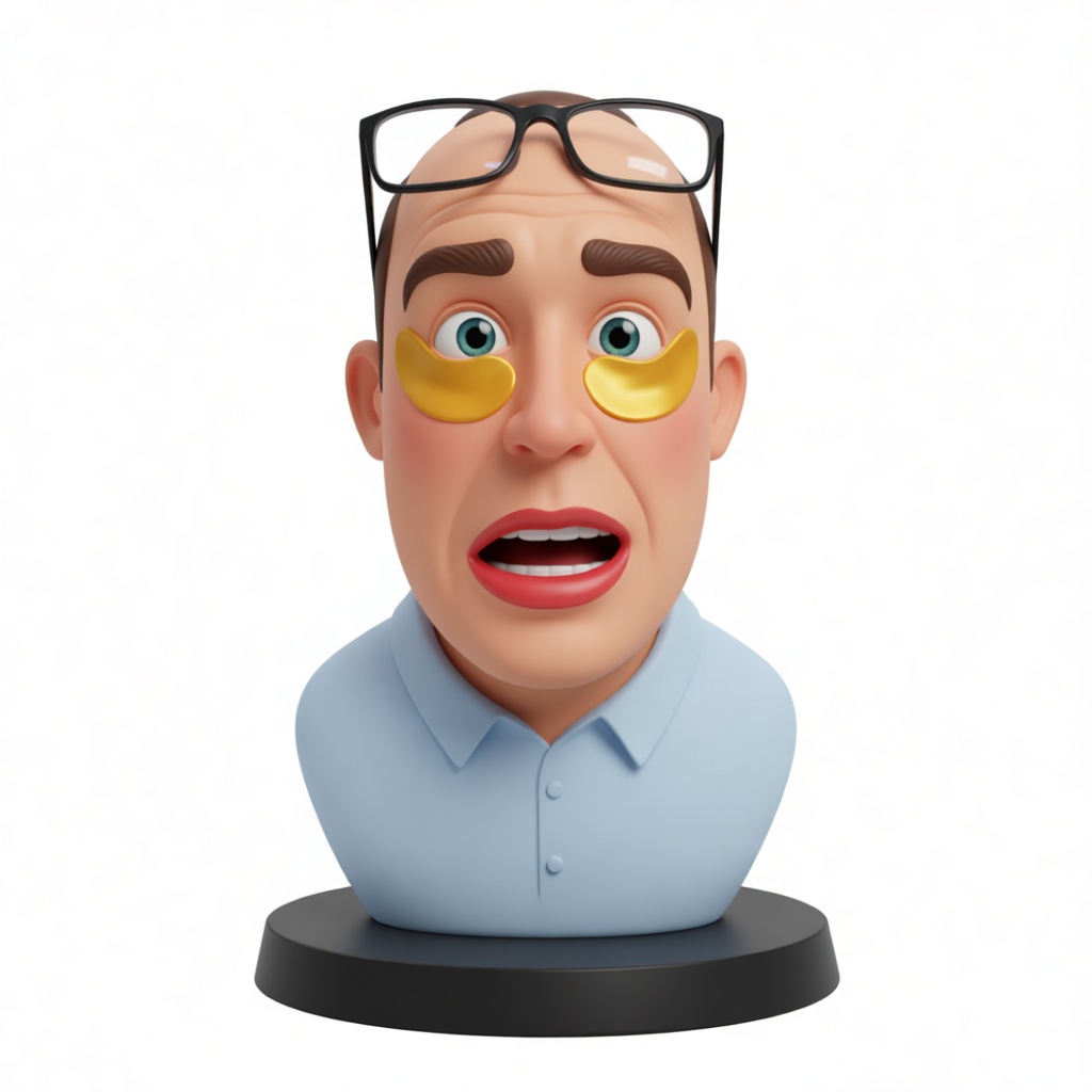 Stressed Man Bust free 3D printable STL