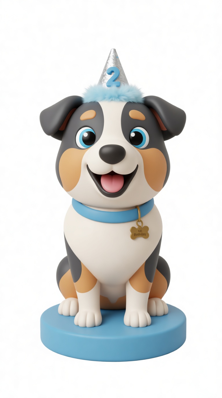 Cartoon Bernese Mountain Dog Figurine free 3D printable STL