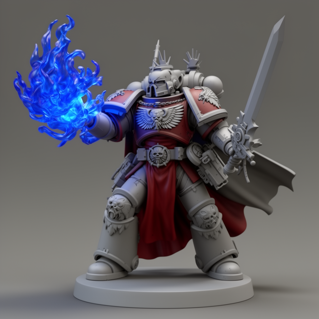Blood Angels Librarian Miniature free 3D printable STL