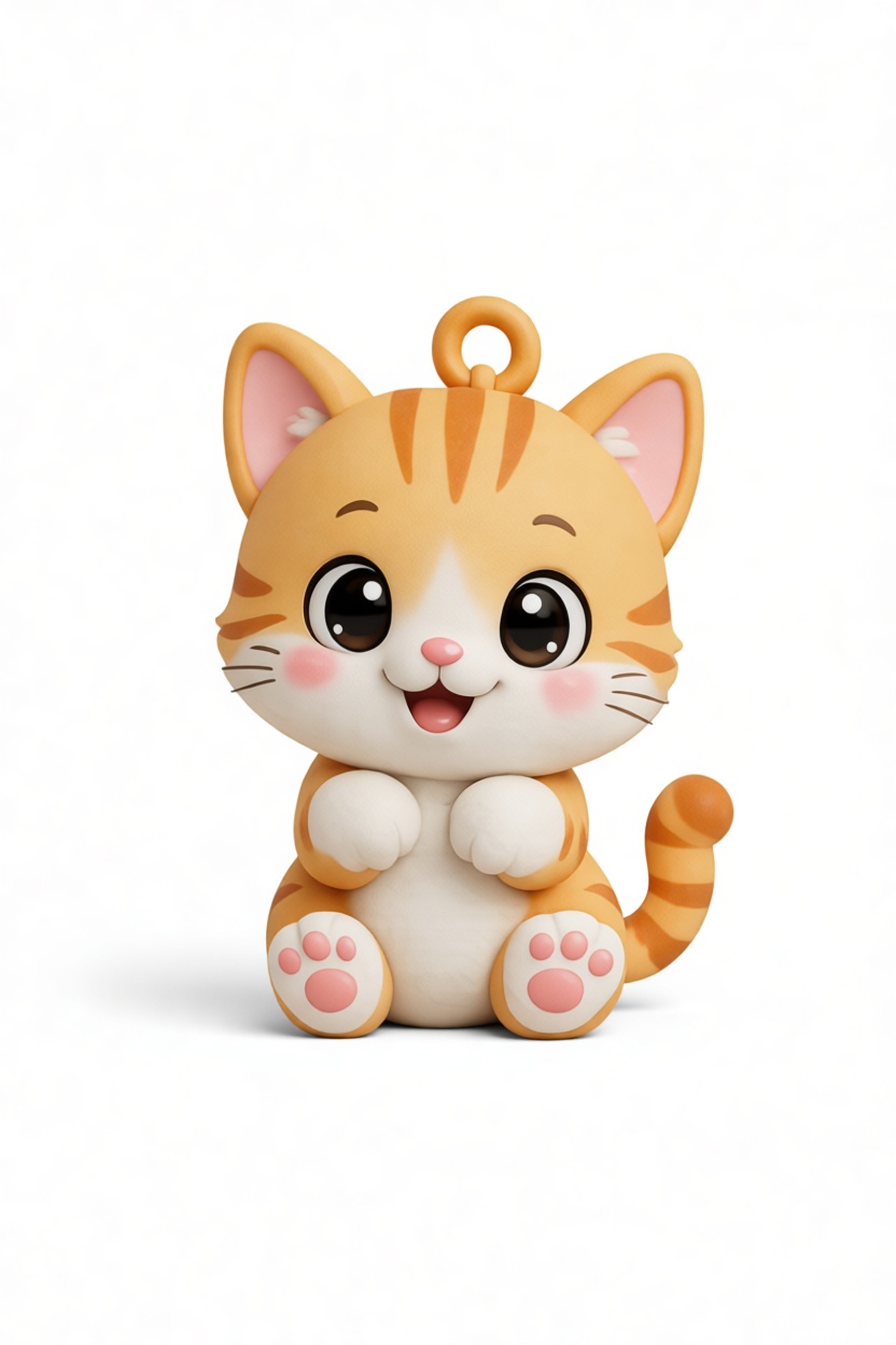 Orange Tabby Cat Figurine free 3D printable STL