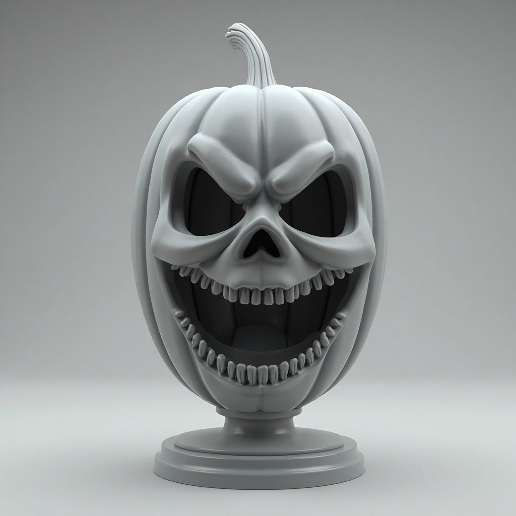 Scary Halloween Pumpkin Mask free 3D printable STL