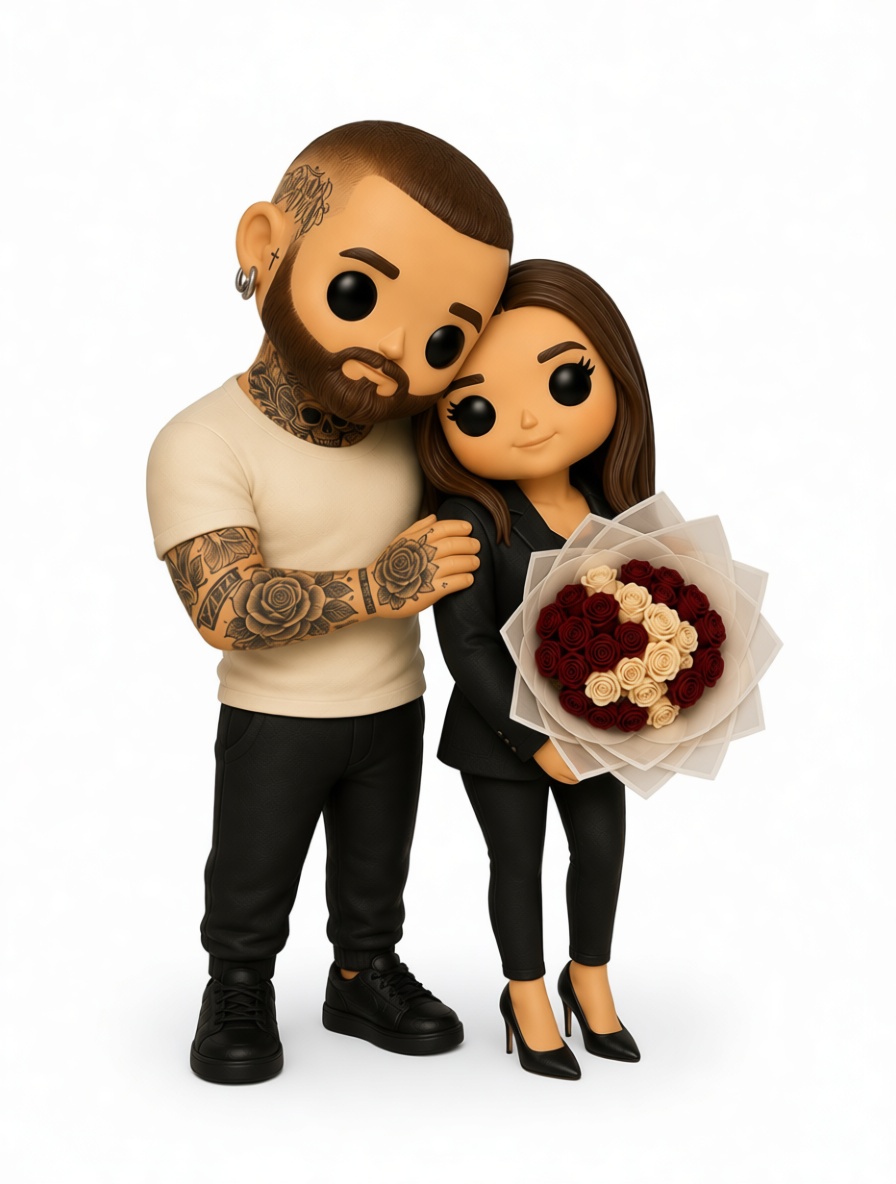 Couple Figurine with Bouquet free 3D printable STL