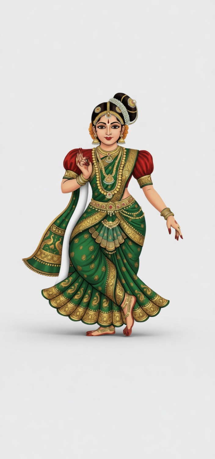 Bharatanatyam Dancer Figurine free 3D printable STL