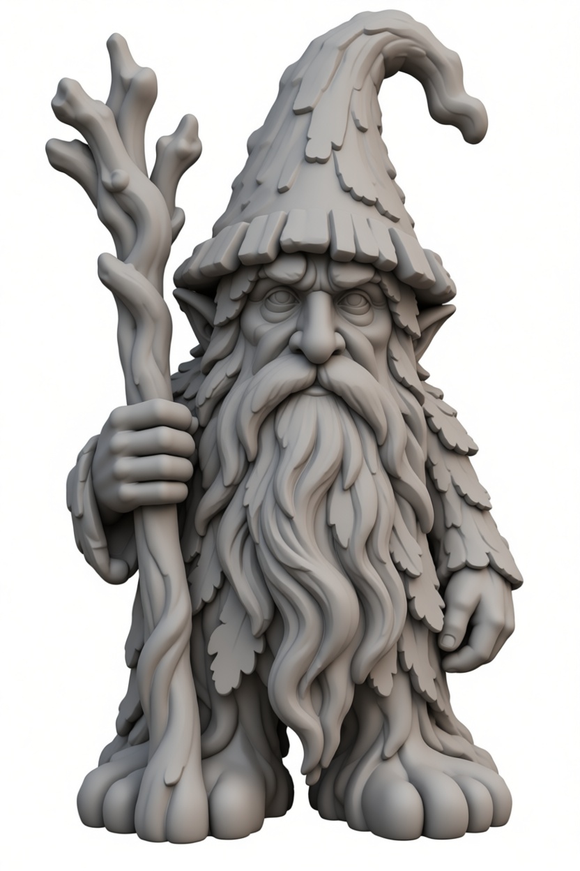 Forest Gnome Figurine free 3D printable STL
