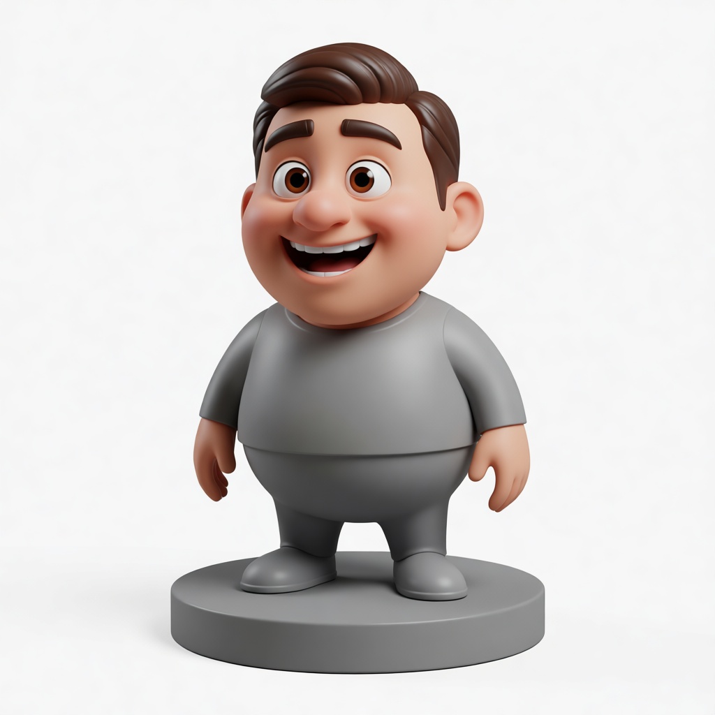 Happy Cartoon Man Figurine free 3D printable STL