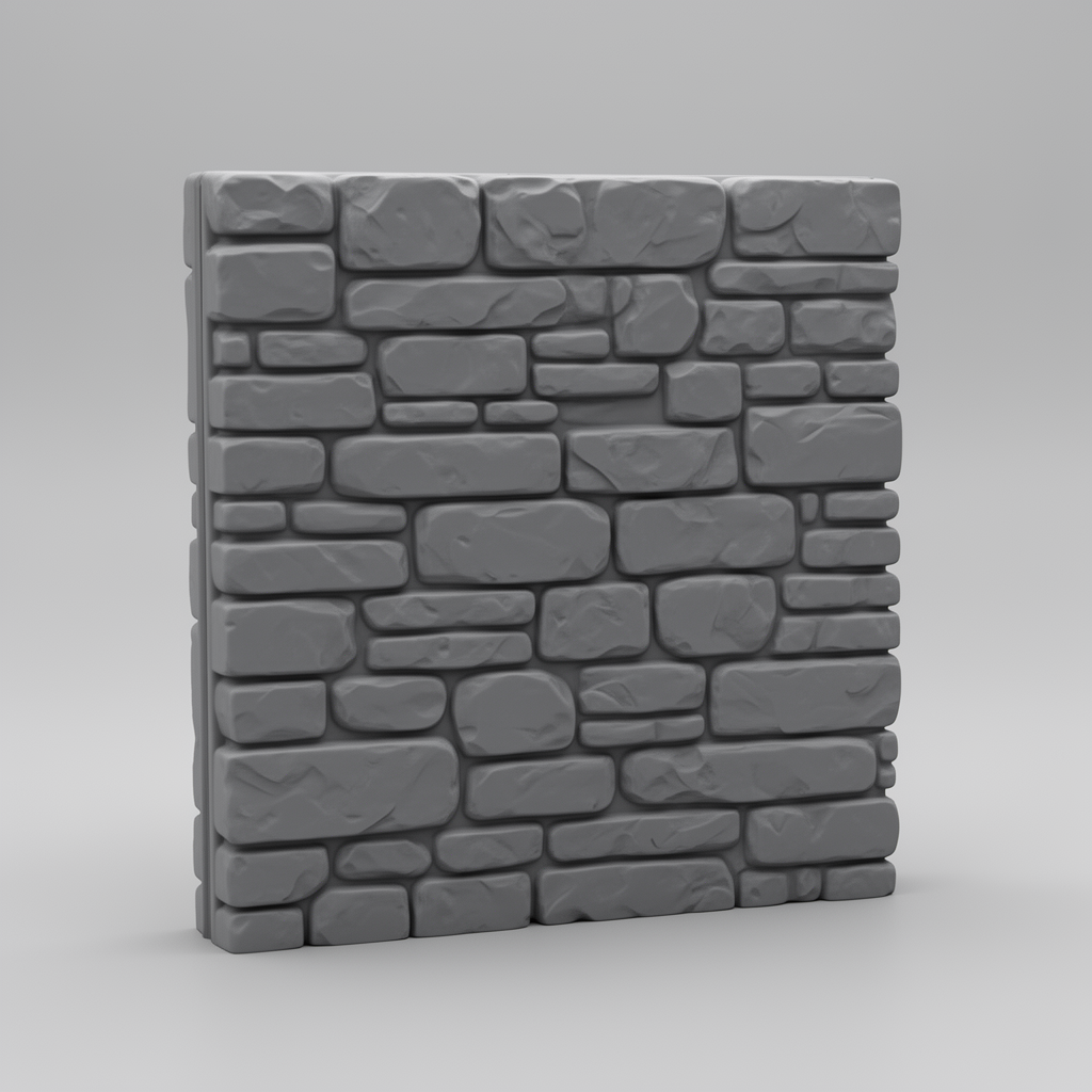 Stone Wall Model free 3D printable STL