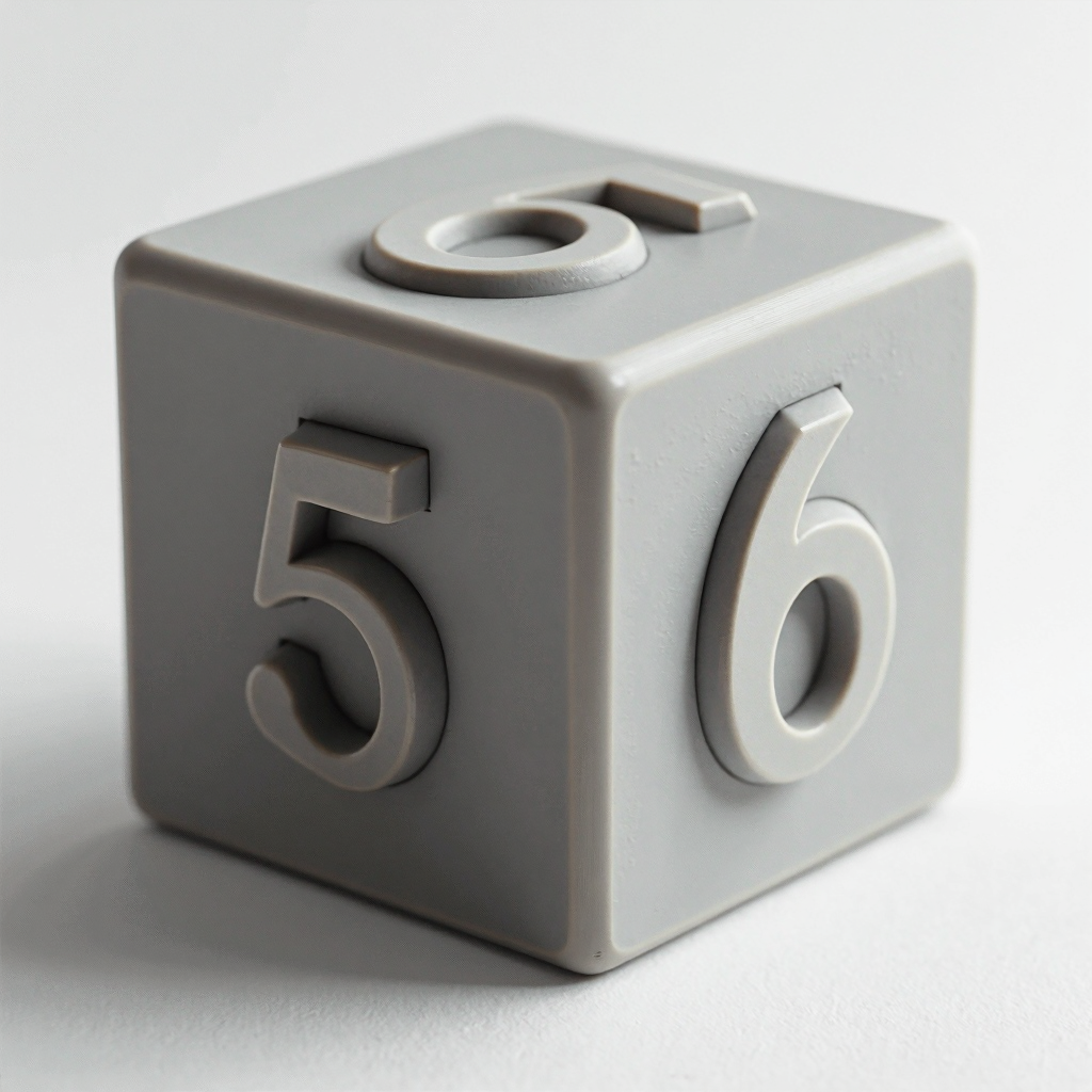 Six-Sided Numbered Dice free 3D printable STL