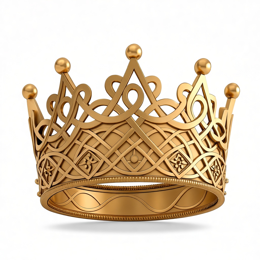 Celtic Knotwork Crown free 3D printable STL