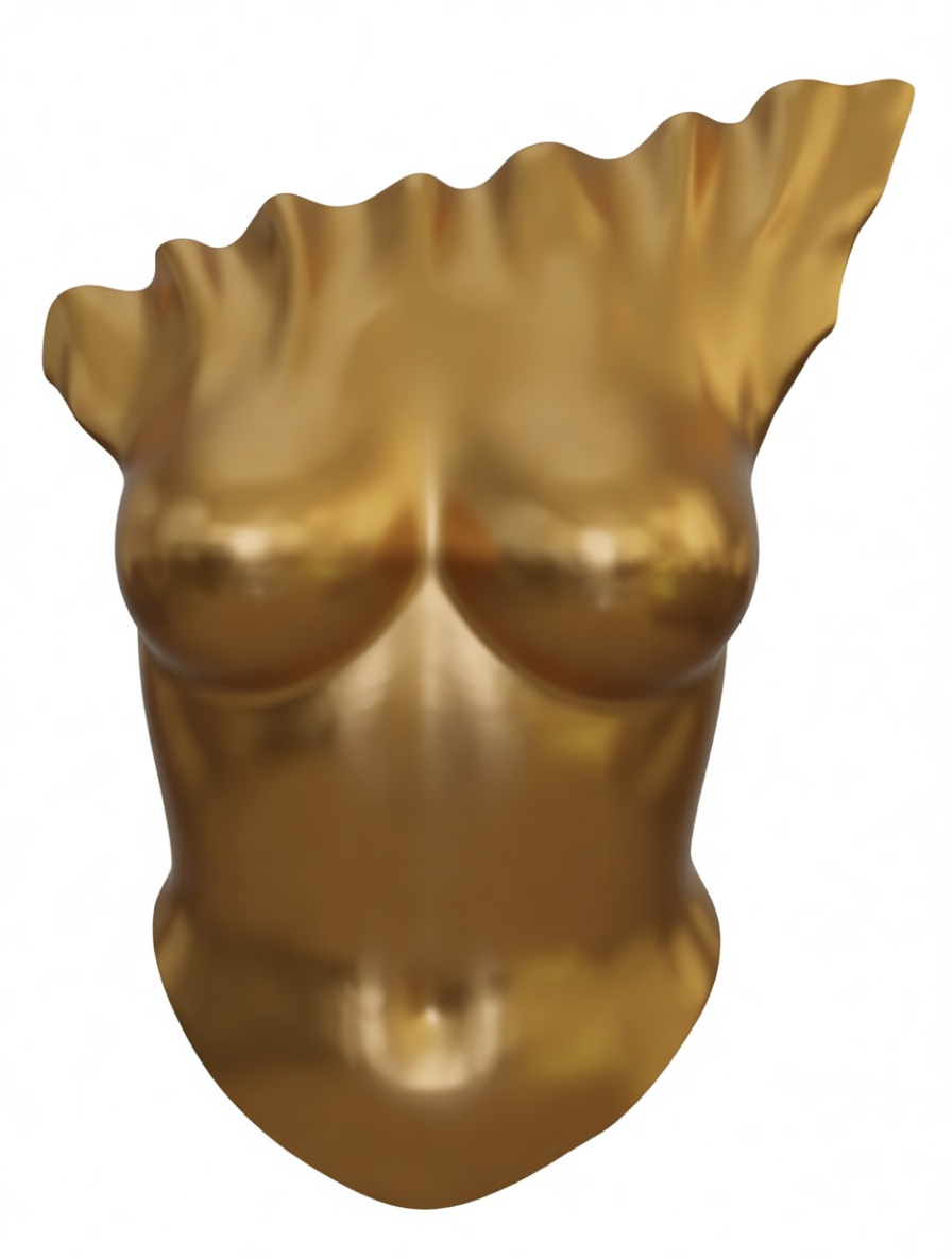 Golden Female Torso Sculpture free 3D printable STL