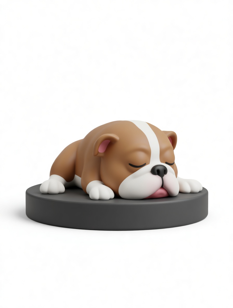 Sleeping Bulldog Figurine free 3D printable STL