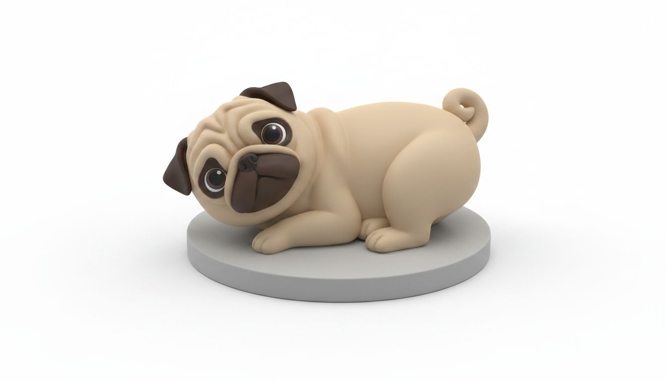 Pug Dog Figurine free 3D printable STL
