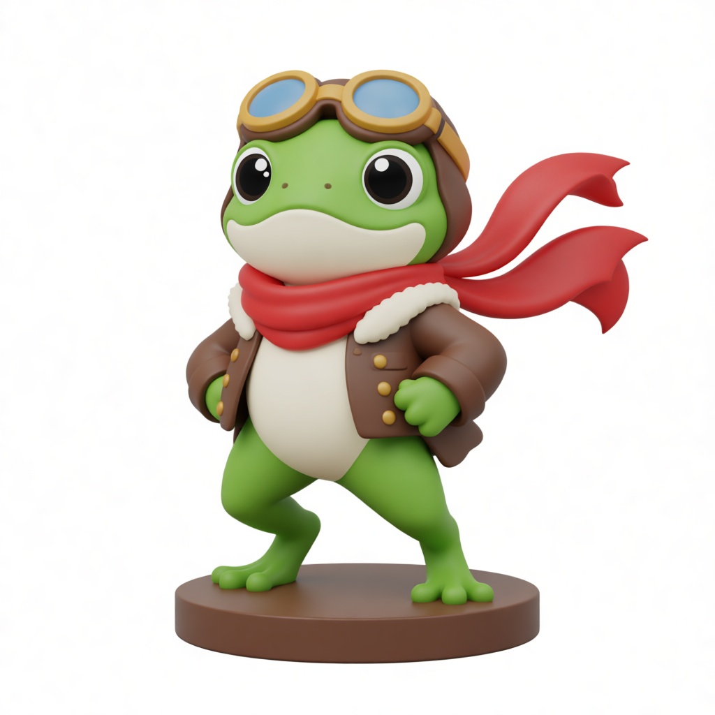 Pilot Frog Figurine free 3D printable STL