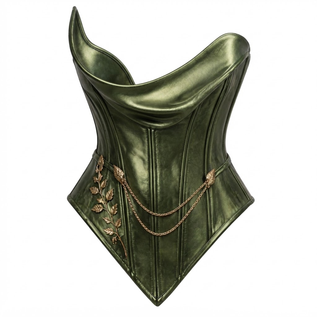 Green Leaf Corset Model free 3D printable STL